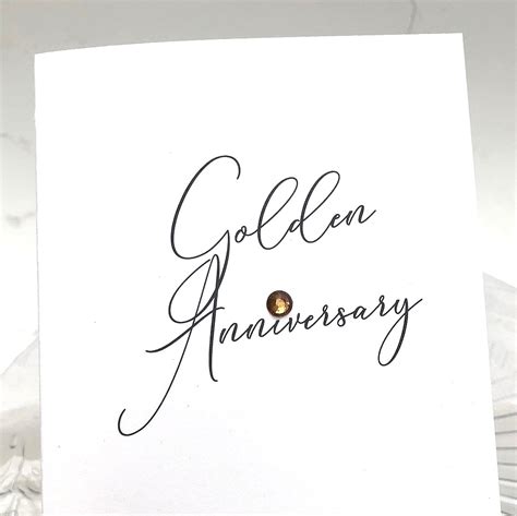 50th Golden Jewel Personalised Anniversary Card Shop Online