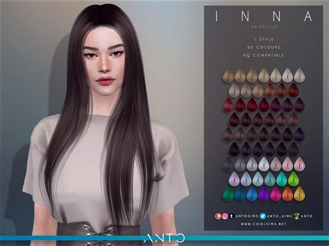Anto Inna Hairstyle Cabelo Sims Roupas Sims The Sims 4 Cabelos