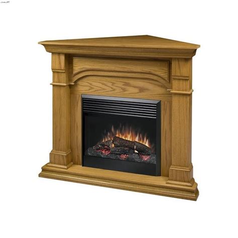 The Oxford Oak Finish Electric Fireplace Corner Electric Fireplace