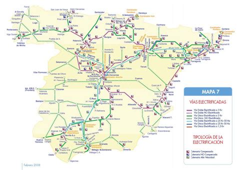 Mapa Ferroviario De España En 2023 Mapas España Geografía