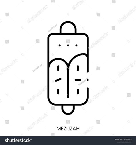 Mezuzah Icon Linear Style Sign Isolated Stock Vector Royalty Free