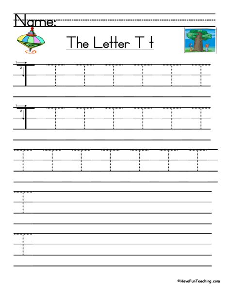 Letter T Writing Worksheets Worksheets For Kindergarten