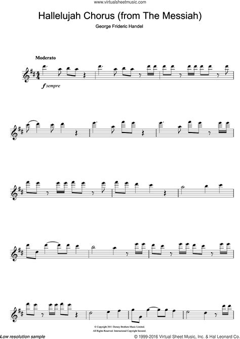Handel Hallelujah Chorus From The Messiah Sheet Music