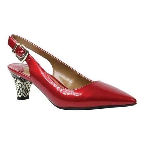 J Renee Womens Mayetta Slingback Pump Size 12 Red Pearlized Patent Synthetic Slingback