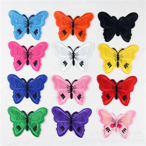 10pcslot Cartoon Random Mix Butterfly Embroidery Iron On Patches