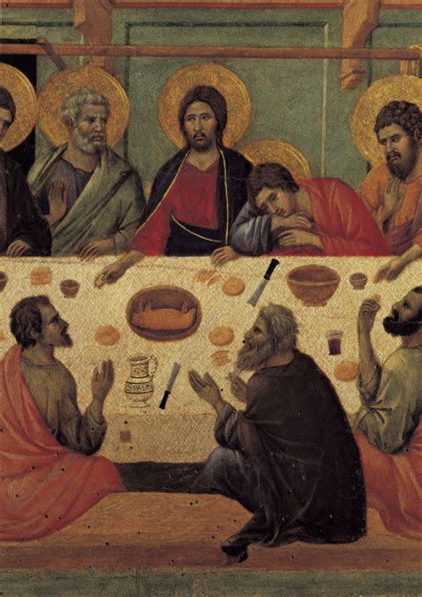 Last Supper Detail Duccio Di Buoninsegna As Art Print Or Hand