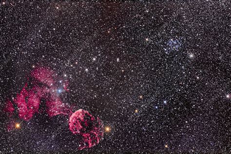 M35 Cluster And Supernova Remnant In Gemini Stock Image C0495398