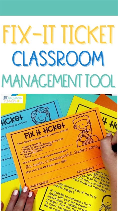 Fix It Ticket Classroom Management Hack Classroom Management