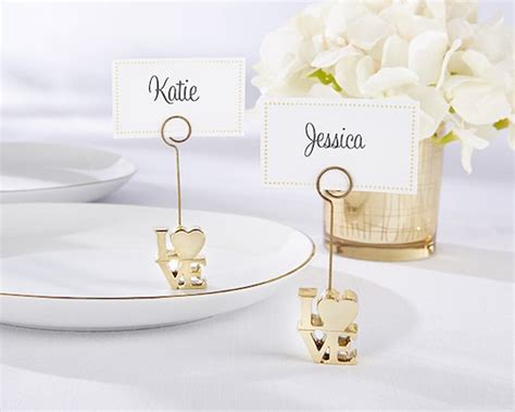 Wedding Place Card Holders Gold Love Name Card Table Card