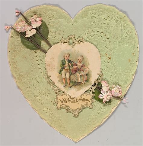 Anonymous British Or American 19th Century Heart Shaped Valentines
