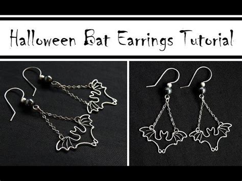 Halloween Diy Jewelry Wire Wrapped Bat Earrings Tutorial Halloween
