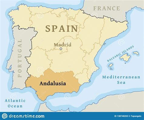 Andalusia Autonomous Community Stock Vector Illustration Of Province