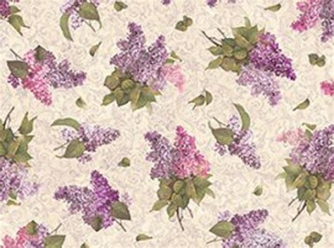 Cotton Fabric Bty Chateau Lilac Print Tina Higgins Collection