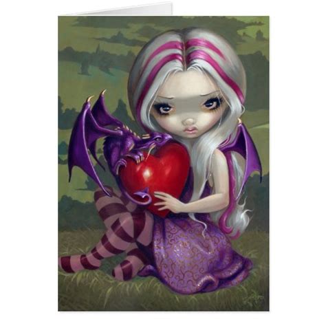 Valentine Dragon Gothic Fairy Card Zazzle