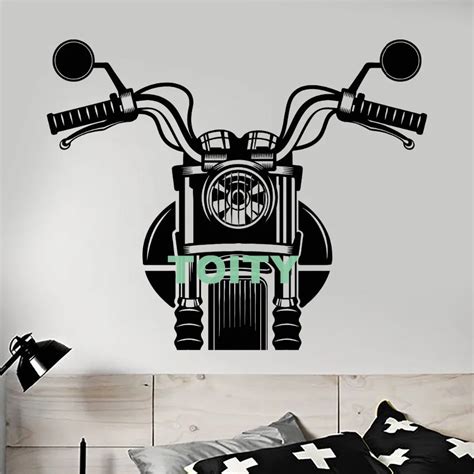 Vinyl Wall Decal Motorcycle Biker Speed Racer Bike Sticker Home