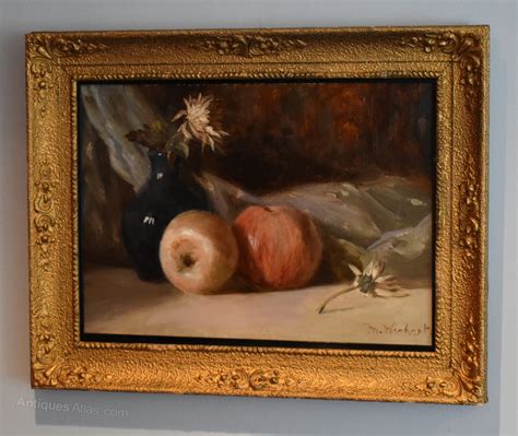 Antiques Atlas Impressionist Still Life Oil Painting With Apples