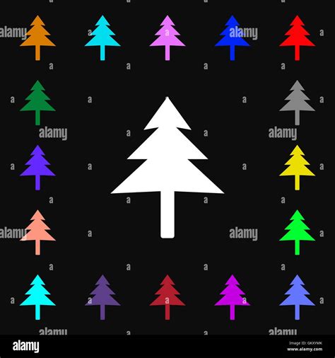 Albero Di Natale Iconi Segno Tanti I Simboli Colorati Per Il Vostro