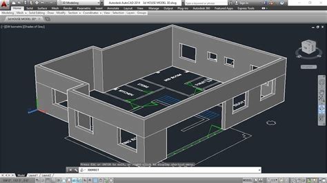 Autocad 3d Drawing House Polkie Island