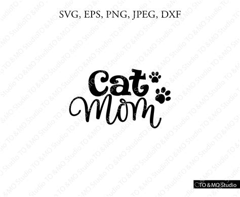 Cat Mama Svg Cat Mom Svg Cat Paw Svg Cat Svg Cat Clipart Etsy Uk
