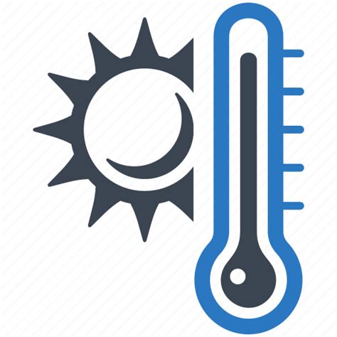 Hot Day Sun Temperature Thermometer Icon