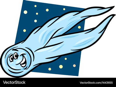 Funny Comet Cartoon Royalty Free Vector Image Vectorstock