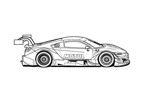 Formula Car Race Coloring Page Color Nsx Acura Nsx  My XXX Hot Girl