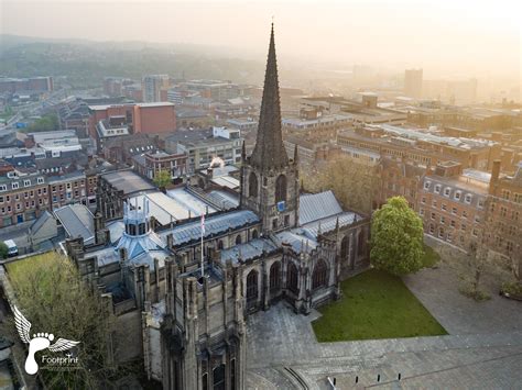 Aerial Photography Of Sheffield City Centre Footprint Photography