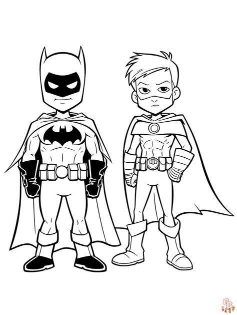 Robin And Batman Coloring Pages Unleash Your Creativity