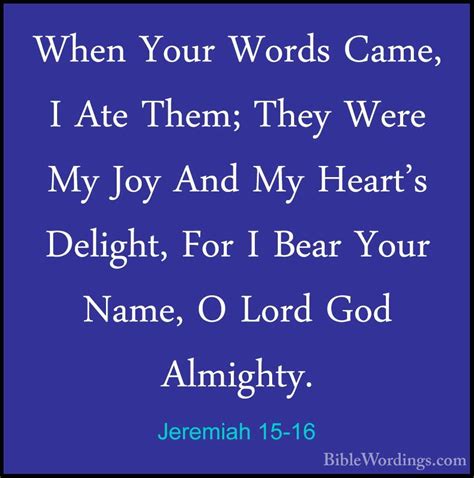 Jeremiah 15 Holy Bible English