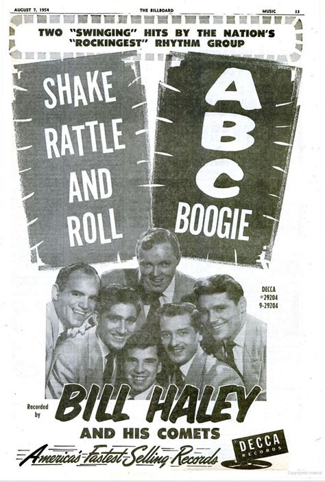 Rock And Roll Newspaper Press History Bill Haley Shake Rattle And Roll