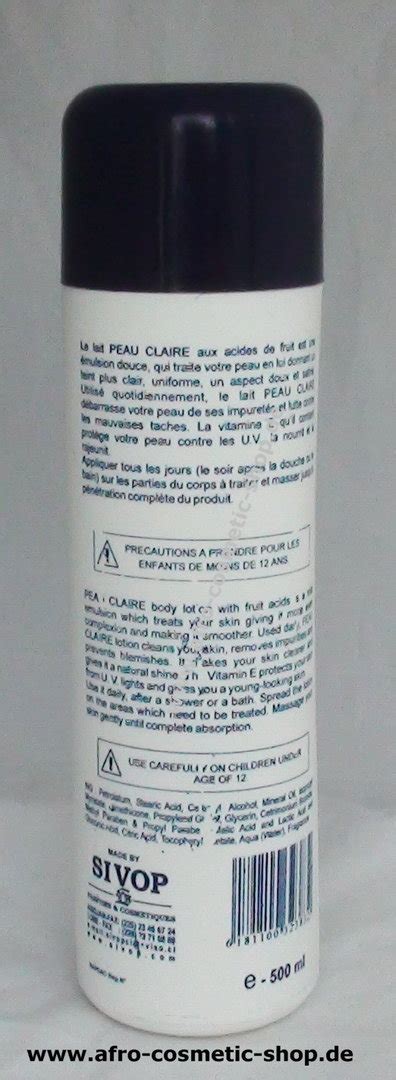 Peau Claire Lotion 500 Ml Afro Cosmetic Shop