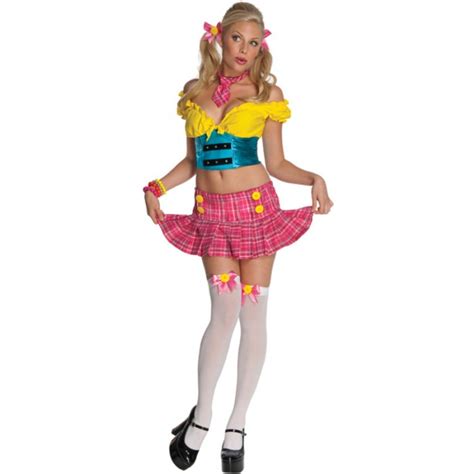 Geekshive Womens Sassy School Girl Adult Costume Multicolor Large Costumes Women