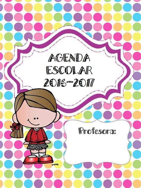 Maravillosa Y Colorida Agenda Escolar 2016 2017 Material Educativo