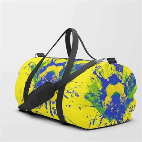 Green Blue Yellow Soccer Ball Duffle Bag By Annartshock Society6