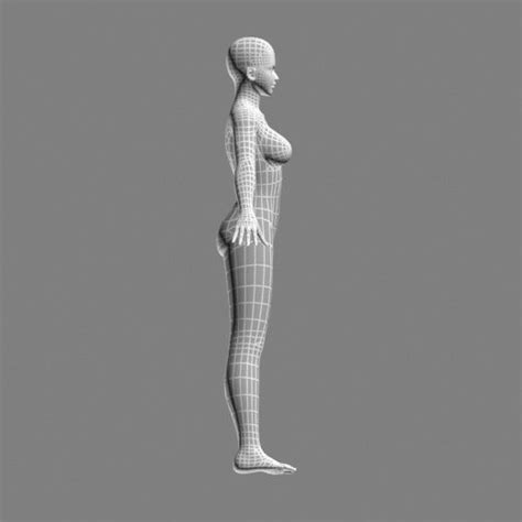 3d Model Woman Base Mesh Lowpoly Vr Ar Low Poly Cgtrader