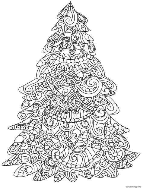 Coloriage Noel Pour Adulte Motif Sapin