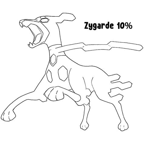 Zygarde Pokemon Coloring Pages 10 Percent Form XColorings