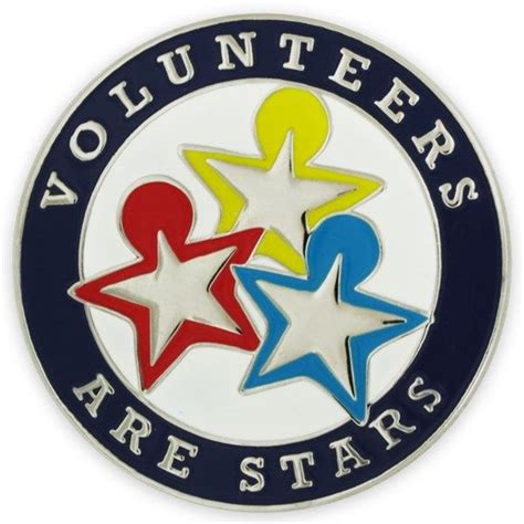 Volunteers Are Stars Pin Volunteer Pins Pinmart Volunteer