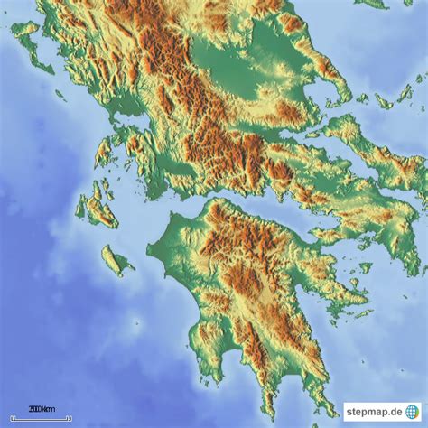 Stepmap Griechenland Relief Landkarte F R Griechenland