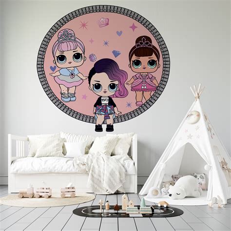 Lol Suprise Dolls Crystal Queen Fancy And Rocker Vinyl Adhesive Wall Art