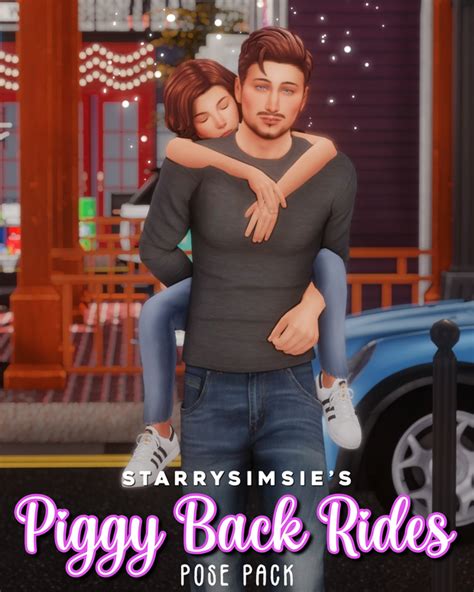 Piggy Back Rides Pose Pack Starrysimsie On Patreon Twins Posing