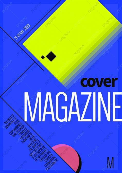 Geometric Contrasting Color Magazine Cover Template Template Download