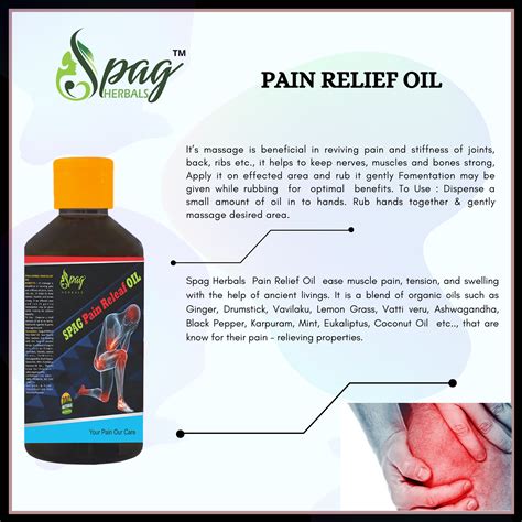 Spag Herbals Pain Relief Oil 60ml Spag Herbals