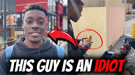 This Youtuber Tre Sellers Cancelled For Horrible Homeless Man Prank