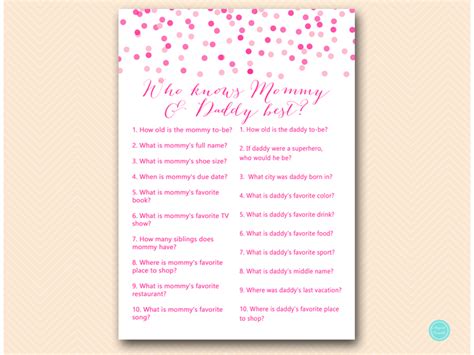 Printable Who Knows Mommy And Daddy Best Printable Word Searches