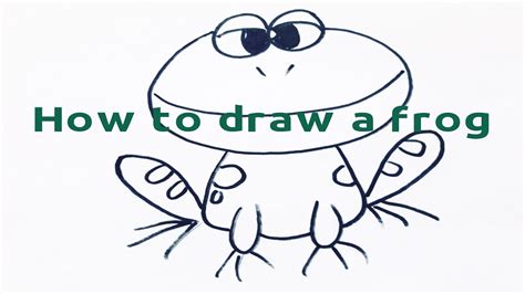 How To Draw A Frog For Kids كيفية رسم ضفدع للأطفال Youtube