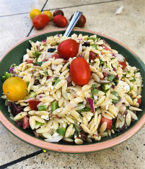 Greek Orzo Salad Recipe What S Cooking America