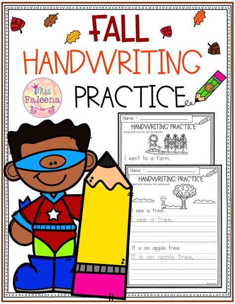 Fall Handwriting Practice Handwriting Practice Cursive Handwriting