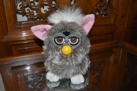 Vintage Gray 1998 Furby New Condition With Tags Working Vintage Furby