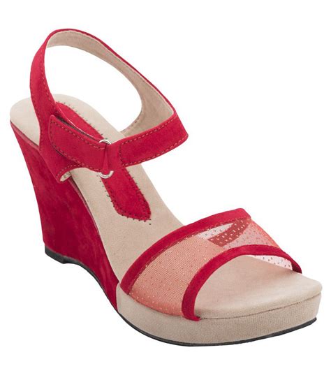 Pretty Feet Red Women Wedges Price In India Buy Pretty Feet Red Women